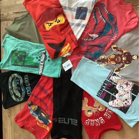 Bundle of Boys Tshirts 6-7 yrs 10pieces - Picture 5 of 15